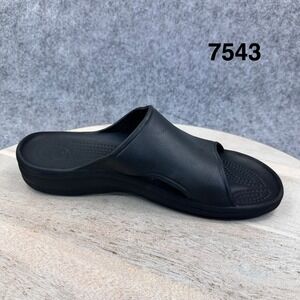 Doggers Mens Black Slides Comfort Contoured Footbed Size 10/11 Casual Shoes